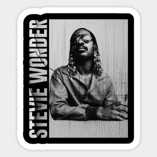 Stevie Wonder // Vintage Distressed Sticker